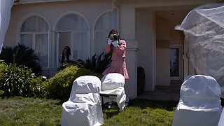 TRANSSEXUAL bride and her buddy caught by camerist pulverizing