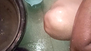 Aunty Showing Bathroom