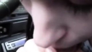 Car Blowjob and Cum Swallowing Caught on Cam