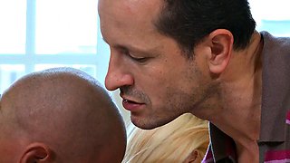 Three Lucky Guys Prep for Hardcore Gangbang