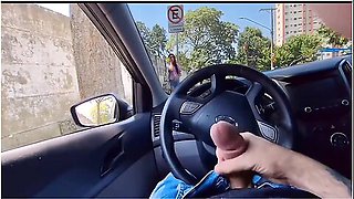 Risky Masturbation For A Hot Girl Who Was Looking At Me From The Bus Stop!