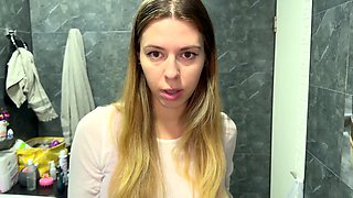 Cute brunette young hookup amateur teen blowjob