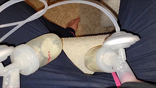Breast Pumping My Lactating Breasts