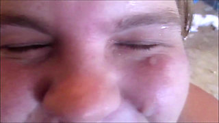 Cum Dumpster Wife Gets Bath Full of Hot Guys Cum