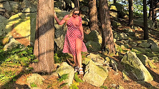 Girl Can't Hold Her Pee and Desperately Pissing Outdoor Compilation
