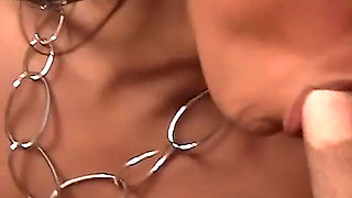 Hot Latina babe masturbates pussy and sucks huge cock for good fuck