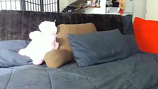 Blonde babe britney braces solo dildo masturbation