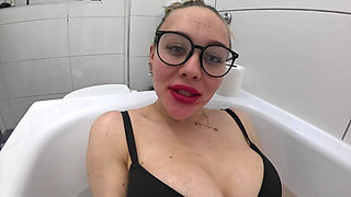 Foot Goddess Gives Instructions in the Bathtub!