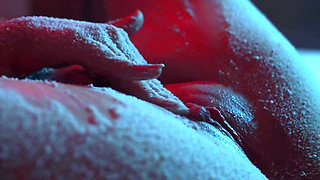 Snow Falling on My Tits and Pussy - Softcore Christmas Tease Closeup