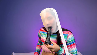 Dildo in Wet Stocking Panty