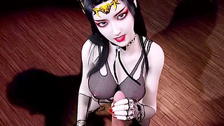 Medusa queen seduces her man in uncensored 3D anime