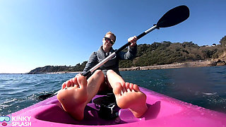 Bare Feet JOI Kayak Tease - Risky Outdoor Soles in Public Bare Feet JOI Kayak Tease - Risky Outdoor Soles in Public