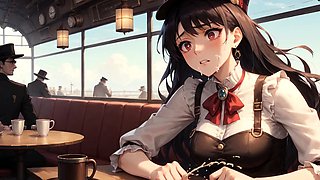 A sloppy hardcore maid takes a steampunk juices bath for