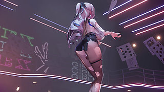 [mmd] Collapse Iron Big Duck Duck - Queencard Secretary Ol Uniform Black Silk Butt Plug Pussy