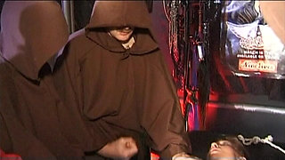 Blonde German Cougar Gets Dominated and Railed in BDSM Gangbang