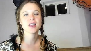 Milk Kitty gets dressed, Live webcam show - Erin Electra