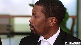 MILFY BBC-Hungry Boss Lady Sienna Rae Gets DPed By Her Apprentices