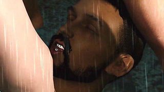 Indian Widow Stepmom Caught by Neighbors and Had Sex with Them - Outdoor Threesome