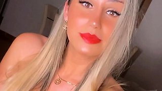 Amateur blond girl with big boobs getting fucked