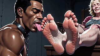 Granny Foot Slave Session - Passionate Toe & Sole Licking