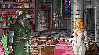 Doom rubs his big cock against Ms Bowen's pussy until she squirts - doomination gameplay part 1