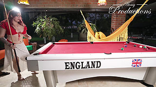 Redhead Hotwife Meets a Huge Black Stranger for a Risky Pool Table Encounter