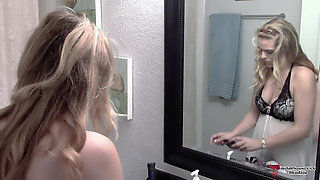 Kendra Lynn's Morning Routine: Full Bush Flash, Naked Stretch & Bathroom Makeup