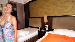 Thai MILF wife gives husband a massage