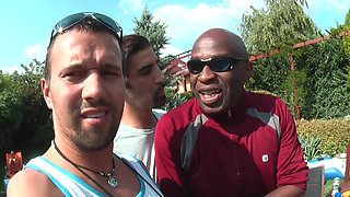 Wild Pool Party Orgy with Blondes Sucking Big Cocks