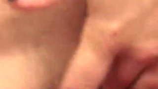 Busty Brunette MILF Fingers and Toys Her Hairy Pussy to Orgasm