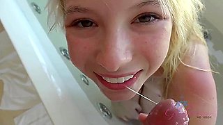 Bubble Butt Blonde Teen 18+ Girlfriend Kenzie Reeves Gives Pov Homemade Blowjob And Footjob