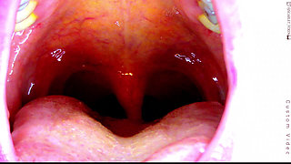 Sexy Scarlet Says Ahhhh - Uvula Showoff