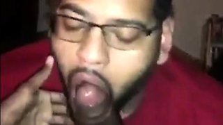 Big Black Cock Blowjob by Amateur Dick Gobbler