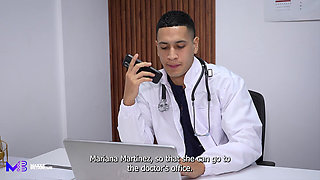 Patient Lets Her Doctor Lubricate Her with His Cock in His Office - Max Betancur & Mariana Martix