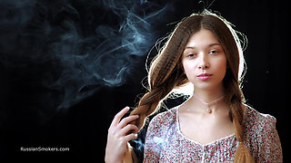 Sexy Russian Girl Smoking Cigarette Slow Tease