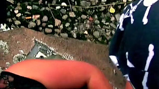 Cum Slut MILF Tanya Lixx in Outdoor Amateur Gangbang with Older Guys