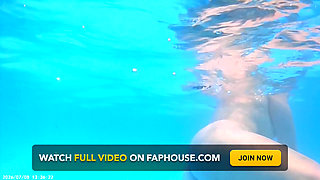 Breath Holding Underwater in Pool