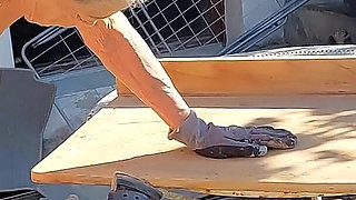 Granny Works Naked in Her Garden!