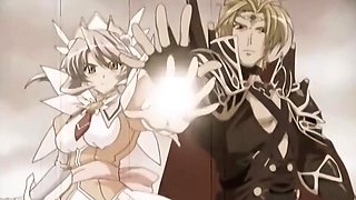 Hot busty anime teens flying around