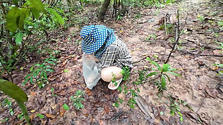 Thai Girl Walks and Brags About Picking Mushrooms Anyway, Peeing in the Forest Thai Voice