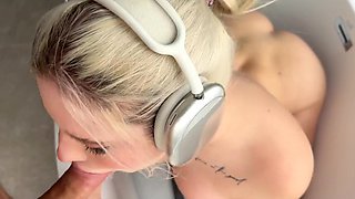 Tattooed Blonde With Big Tits Gets Fucked Hard In The Shower