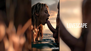 Hot Blonde Fucks Stranger on Beach