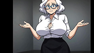 Grandma Charmed the Neighbor And Seducing ( AI generated )