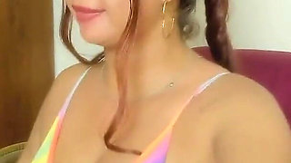 I Want to Leave Your Milk on My Tits After Fucking Me, Latina with Red Hair and Glasses
