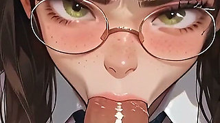Nerd Stepsister in Stockings and Lace Lingerie by Brother - Ai Hentai Happy Family