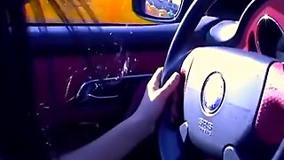 Hot Young Brunette Gives Hitchhiker a Special Ride