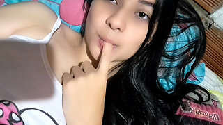 Fucking pillow naughty student waking up horny as fucked and masturbation itself