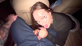 Risky fellatio in car during travel with duddys. Jizz in gullet - greatest Point of