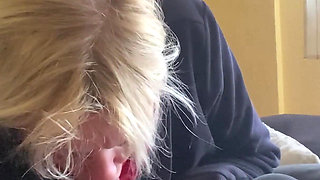 Spanish MILF Hot Wife Sucks and Sucks and Sucks Cock with Final Explosion