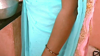 Desi Tamil House Maid in Petticoat Bra Cleaning Tease & Wild Reverse Cowgirl Ride on Owner! Indianhotwifex